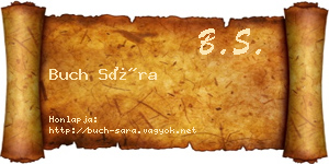 Buch Sára névjegykártya